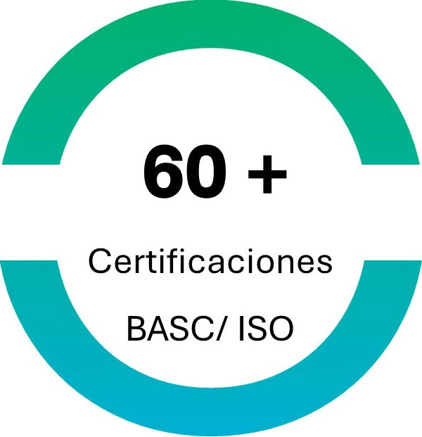 Certificaciones BASC/ ISO con excelencia.